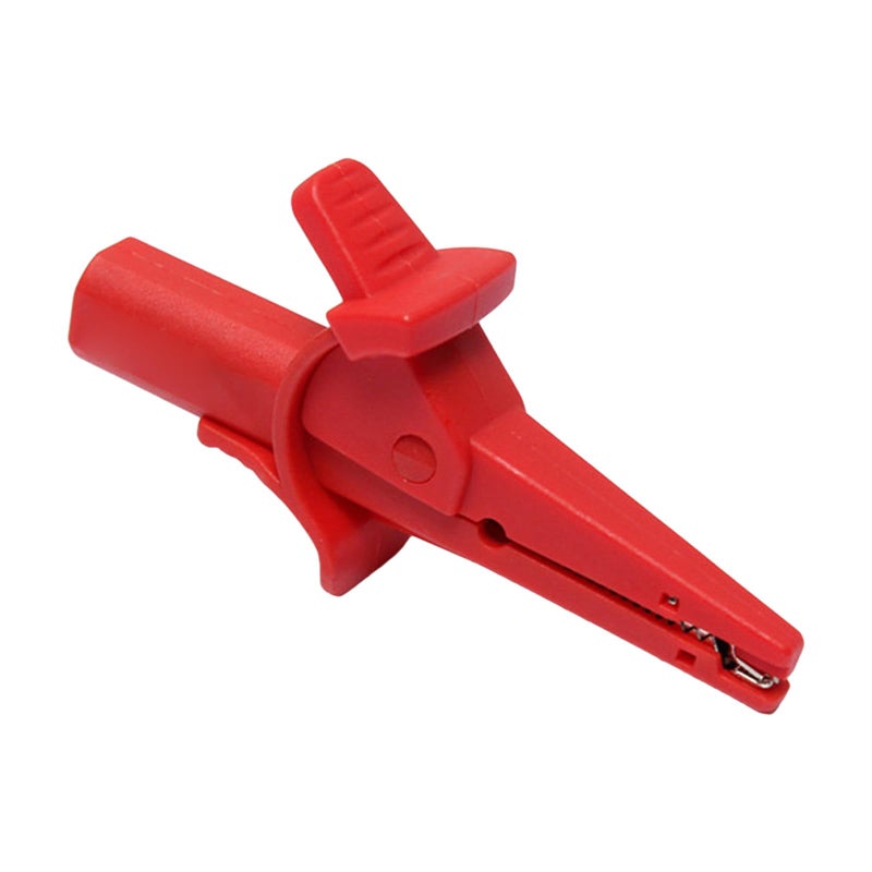 Copper Alligator Clip with 4mm Banana Plug Insulated Test Clamp for Multimeter Electrical Circuit Measurement Red - Image 2