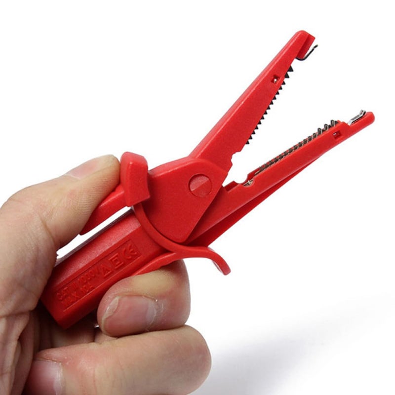 Copper Alligator Clip with 4mm Banana Plug Insulated Test Clamp for Multimeter Electrical Circuit Measurement Red - Image 3