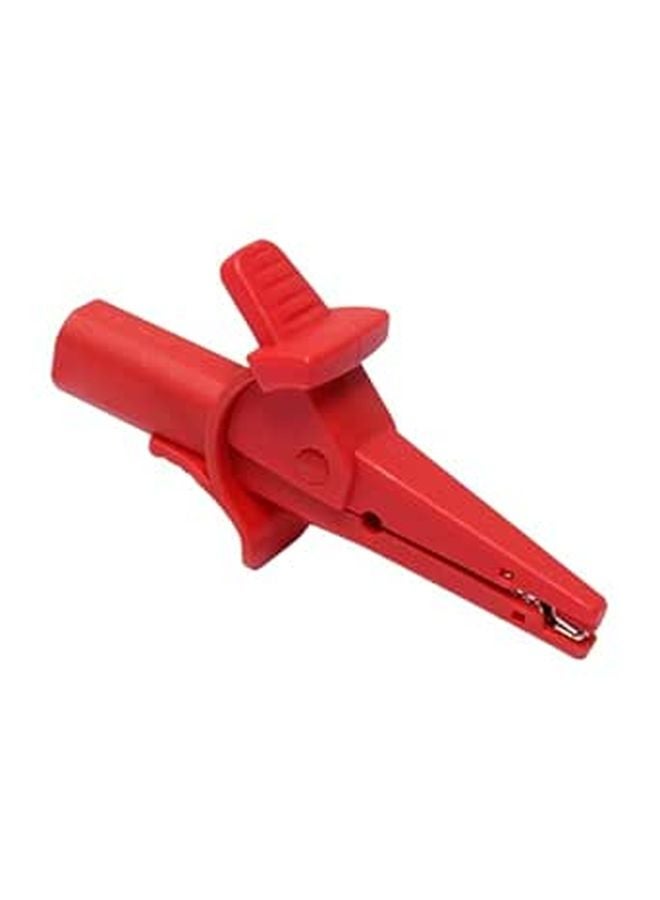 Copper Alligator Clip with 4mm Banana Plug Insulated Test Clamp for Multimeter Electrical Circuit Measurement Red - Image 1