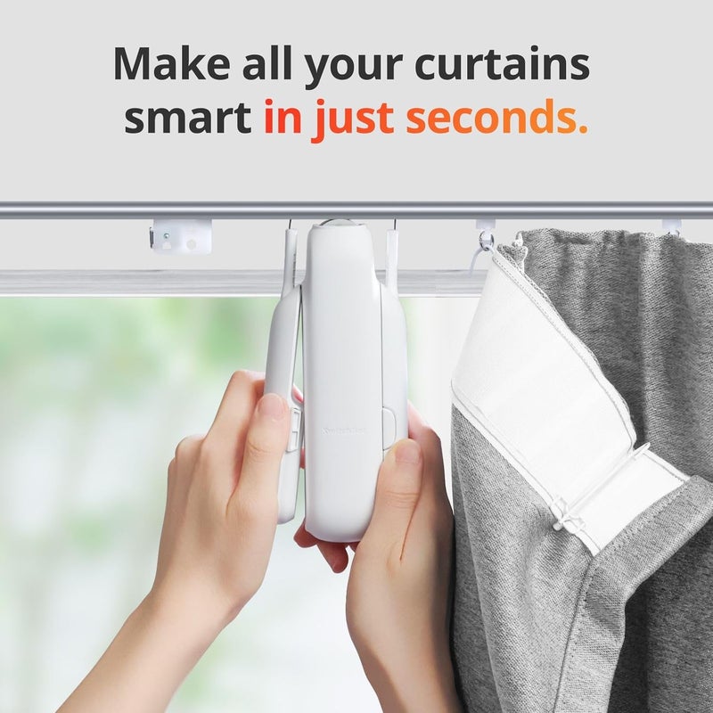 SwitchBot Smart Automatic Curtain Opener - Bluetooth Remote Control with App/Timer, Upgraded High Performance Motor, Compatible with Alexa, Google Home ( Hub Required) (Curtain 3, U Rail) - Image 3