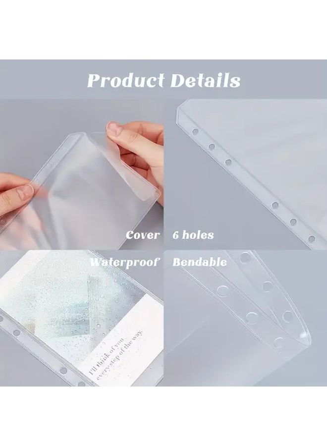 20 قطعة من جيوب الحافظة A6، أكياس PVC لمظاريف النقود، أكياس حفظ المستندات بفتحات 6، أكمام البطاقات، صفحات الإدراج لملء دفاتر الملاحظات - Image 5
