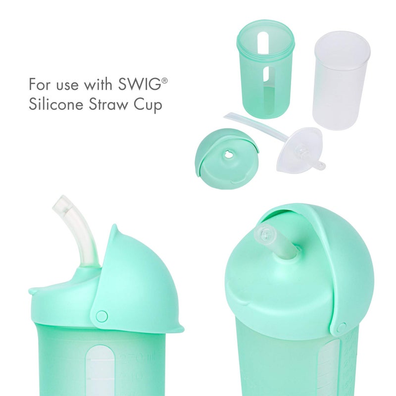 Boon Swig Cup Replacement Silicone Straws - Spill Proof Straws for Toddlers - Easy to Clean - 6 Months and Up - 2 Count - Image 2