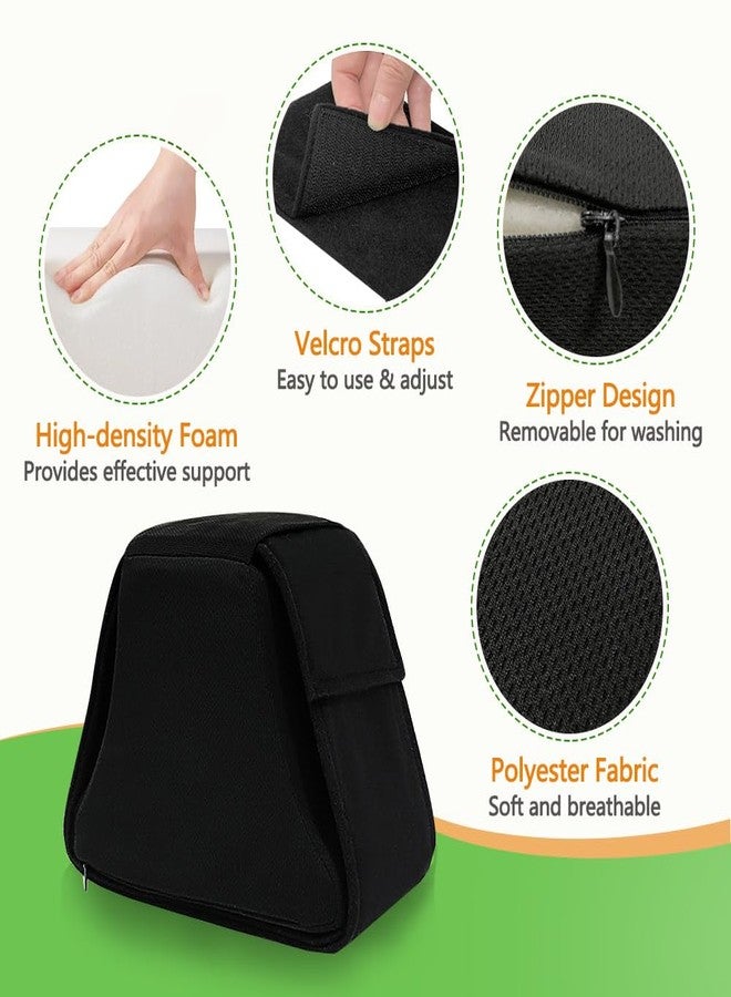 AOSSA Abduction Wedge, Knee Separator Pillow for Hip Replacement Surgery, Contoured Foam Orthopedic Knee Pillow with Strap, Leg Separator Small Pillow Between Knees for Sleeping, Sciatica Pain Relief - Image 3