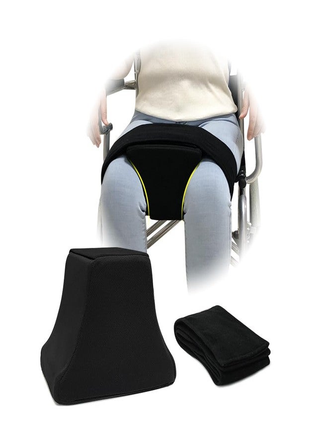AOSSA Abduction Wedge, Knee Separator Pillow for Hip Replacement Surgery, Contoured Foam Orthopedic Knee Pillow with Strap, Leg Separator Small Pillow Between Knees for Sleeping, Sciatica Pain Relief - Image 1