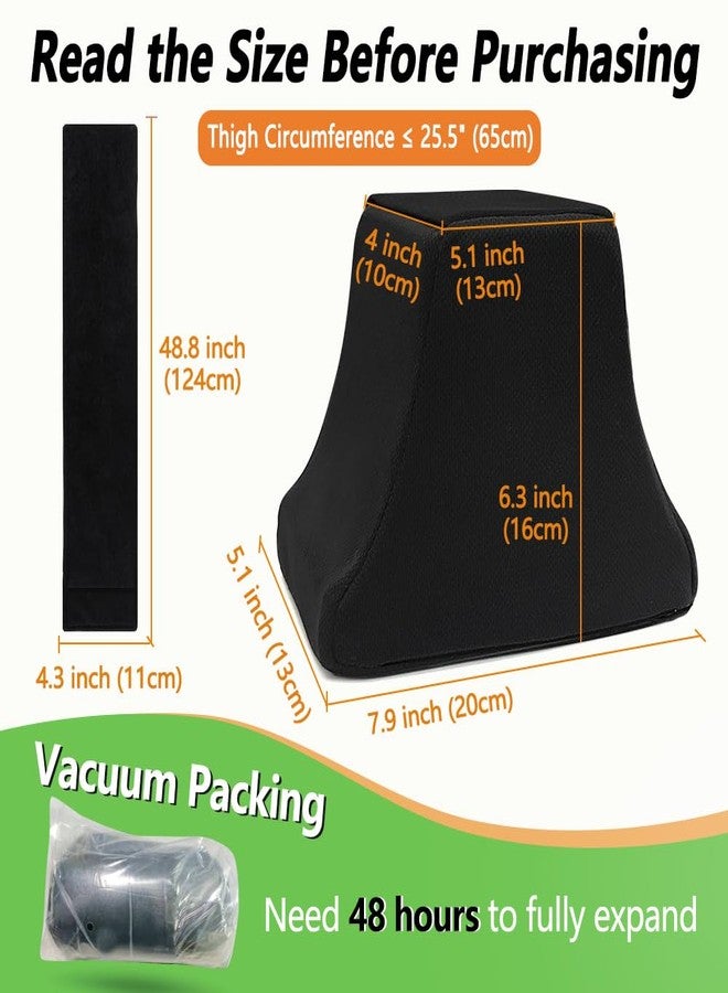 AOSSA Abduction Wedge, Knee Separator Pillow for Hip Replacement Surgery, Contoured Foam Orthopedic Knee Pillow with Strap, Leg Separator Small Pillow Between Knees for Sleeping, Sciatica Pain Relief - Image 5