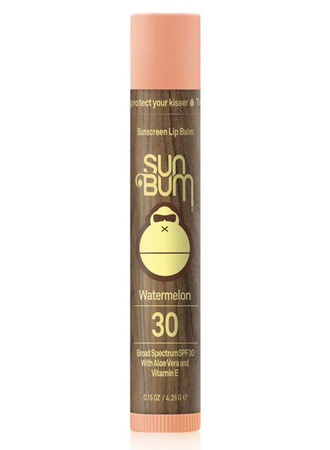 Sun Bum SPF 30 Sunscreen Watermelon Lip Balm - Moisturizing Aloe Vera and Vitamin E - Vegan and Cruelty Free - Broad Spectrum UVA/UVB Lip Protection - 0.15 oz Stick - Image 1