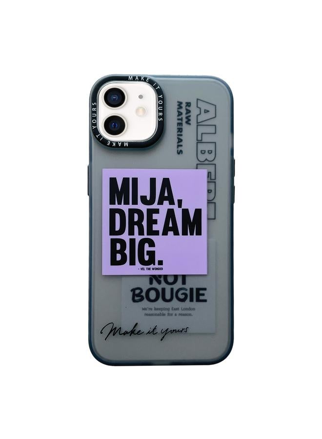 S-TOP Case For iPhone 12 Double Layer Frosted IMD Series TPU + PC Phone Case - Image 1