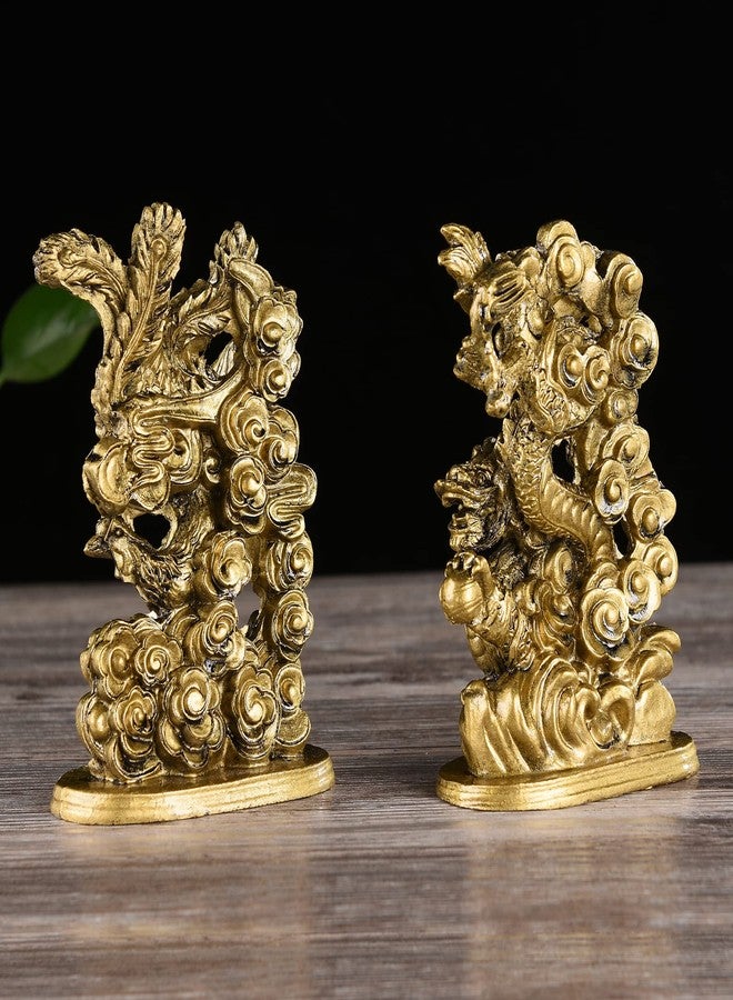 BRABUD Fengshui Chinese Dragon & Phoenix Statue Resin Fgurine Wedding Gift Home Decoration Collection TQGJBS91 - Image 5