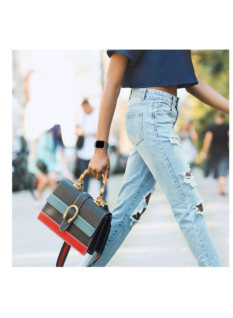 6 Pack Sport Bands Compatible with Apple Watch Band 38mm 40mm 41mm 42mm 44mm 45mm, Soft Silicone Waterproof Strap Wristbands Compatible with iWatch Apple Watch Series 7 6 5 4 3 2 1 SE (42/44/45 mm) - Image 5