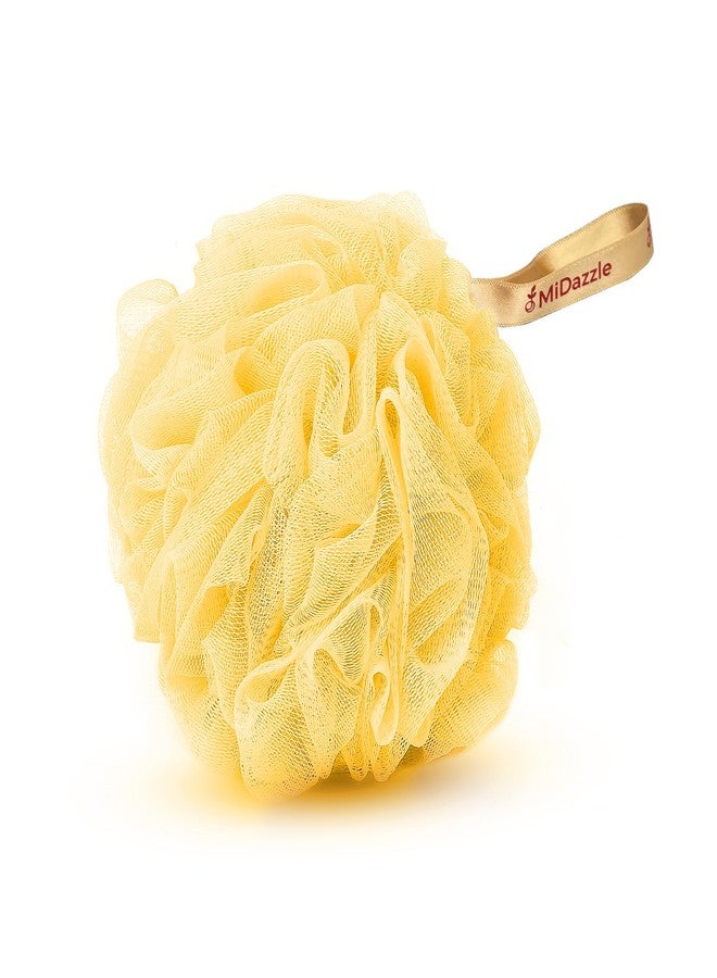 Omidazzle Midazzle Luxury Loofah Bathing Sponge Exfoliator Scrubber for High Lather Cleansing (Pack of 2, Yellow & Green) - Image 5