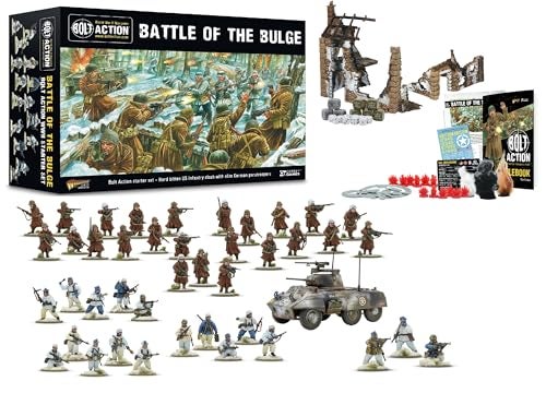 WARLORD GAMES Warlord Bolt Action Battle of The Bulge Starter Set Role Playing Strategy Board Games for Adults Table Top WWII Strategic Wargaming Kit Tabletop Military History RPG with Terrain - Image 1