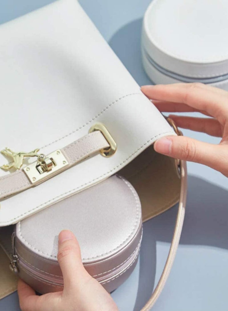 SOLARAE Travel Jewelry Box Small Mini Jewelry Organizer Storage Bag Portable Display Case PU Leather Case Jewelry Holder for Women And Girls Necklace Earring Rings Accessories - Image 4