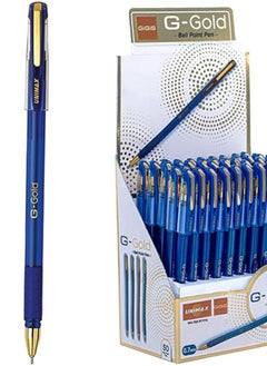 UNIMAX Gigis G-Gold 0.7mm Ballpoint Pen 1 x 30 Pcs Box Blue  - Image 3