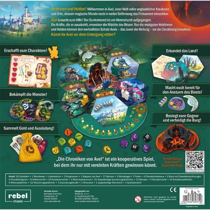 ريبل سجلات لعبة Avel الأساسية لعبة الأسرة لعب الأدوار 24 لاعبا من 8 سنوات و 45 دقيقة ألمانية متعددة الألوان ملونة - Image 4