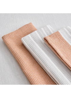 Home Box Harley Maze 3-Piece Waffle Kitchen Towel Set - 40x60 cm  - Image 3