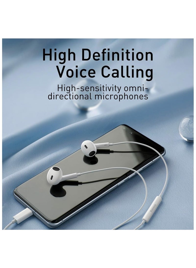 Generic - Baseus Type C Earphones Encok CZ17, Semi-In-ear Headphones with Microphone USB C Wired Earphones for iPhone - Image 1
