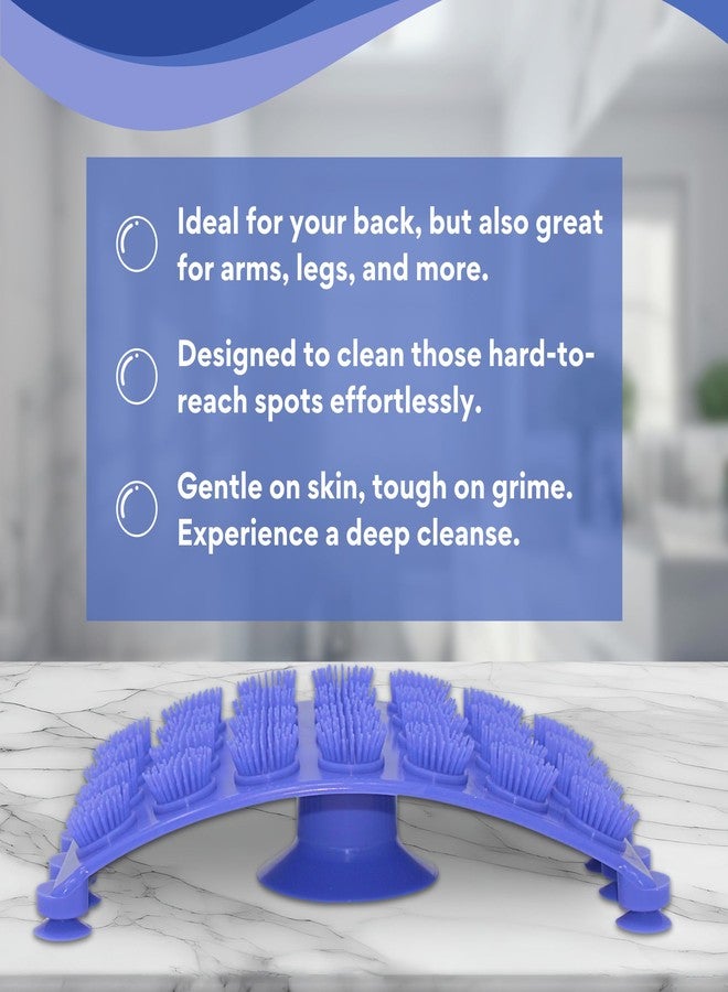 Back Buddy Shower Back Scrubber | Exfoliating Silicone Shower Scrubber Pad for Clean and Relaxed Body | Non-Slip Back Scrubber for Shower | Multi-Use Body Scrubber Massage Pad (Violet) - Image 2
