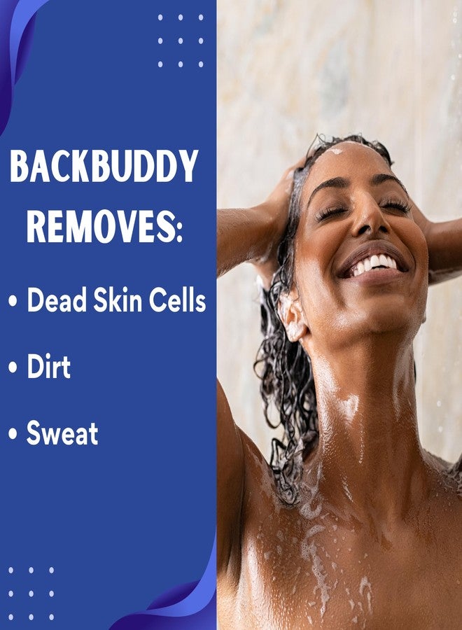 Back Buddy Shower Back Scrubber | Exfoliating Silicone Shower Scrubber Pad for Clean and Relaxed Body | Non-Slip Back Scrubber for Shower | Multi-Use Body Scrubber Massage Pad (Violet) - Image 3