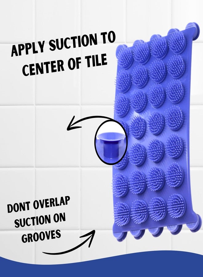 Back Buddy Shower Back Scrubber | Exfoliating Silicone Shower Scrubber Pad for Clean and Relaxed Body | Non-Slip Back Scrubber for Shower | Multi-Use Body Scrubber Massage Pad (Violet) - Image 5