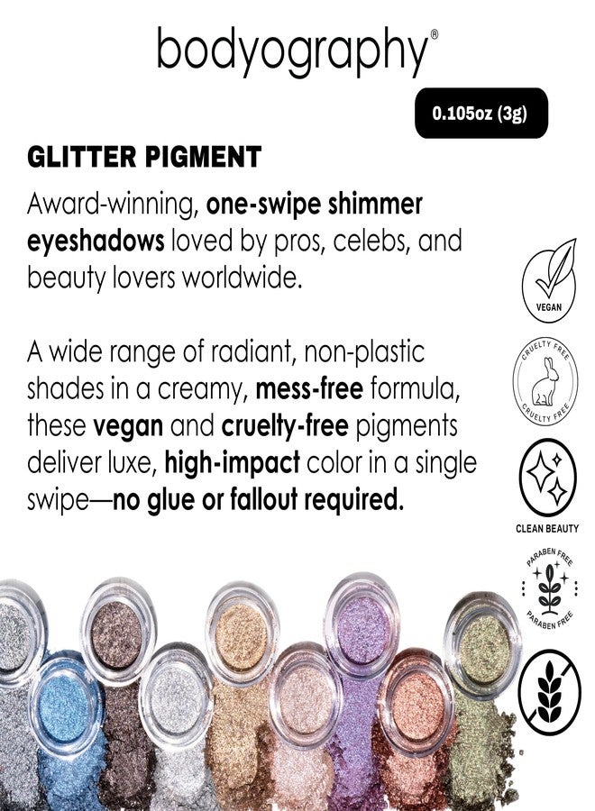 Bodyography Glitter Pigment - Stellar Rose Gold Copper for Women - 0.105 oz Eye Shadow - Image 3