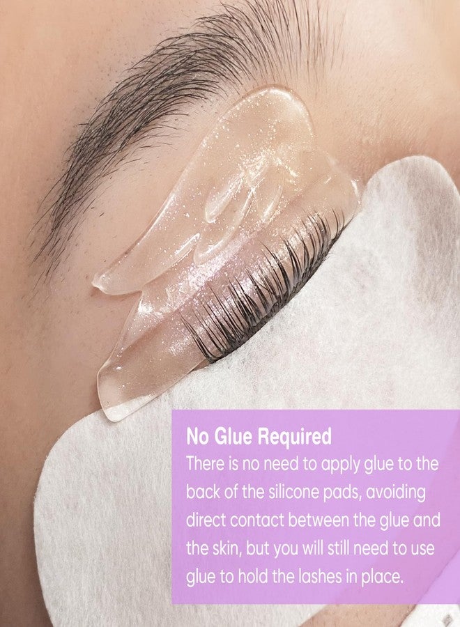 Libeauty Eyelash Lift Pads Libeauty Reusable Super Adhesive Lash Perm Rods 8 Pairs Silicon Pads Wing Shape Eyelash Lifting Shield DIY Use at Home or Salon Lash Curling Tool - Image 3
