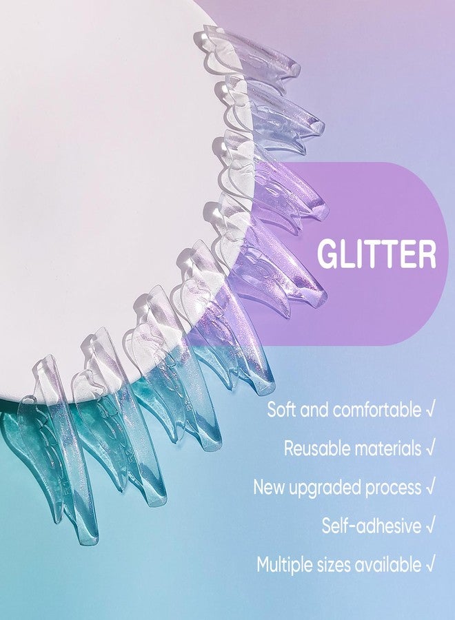 Libeauty Eyelash Lift Pads Libeauty Reusable Super Adhesive Lash Perm Rods 8 Pairs Silicon Pads Wing Shape Eyelash Lifting Shield DIY Use at Home or Salon Lash Curling Tool - Image 2