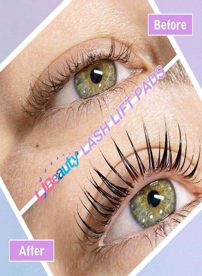 Libeauty Eyelash Lift Pads Libeauty Reusable Super Adhesive Lash Perm Rods 8 Pairs Silicon Pads Wing Shape Eyelash Lifting Shield DIY Use at Home or Salon Lash Curling Tool - Image 4