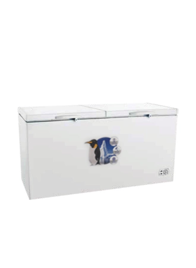 OSCAR 600L Double Door Chest Freezer | Heavy Duty Deep Freezer with R600a Refrigerant, Mechanical Control, Fast Cooling, LED Light, Movable Wheels – OCF766