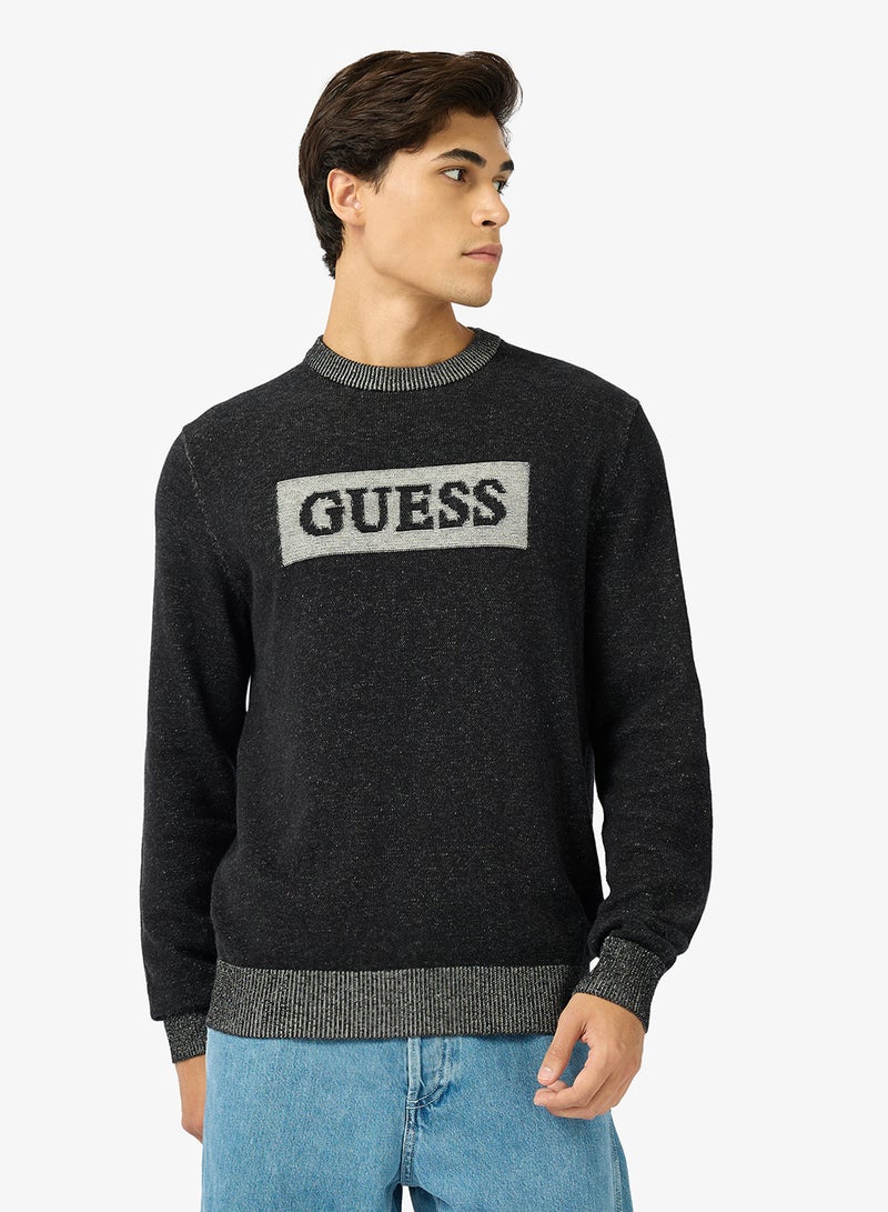 GUESS Jack Crew Neck Logo Sweater - Image 1