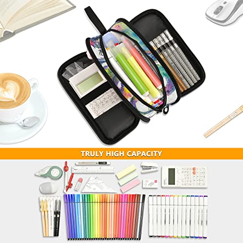 Bolaz Watercolor Dragon Pencil Case Large Capacity Pen Bag with Compartment Students Stationery Organizer Pencil Pouch Marker Case for School Office Work - Image 5