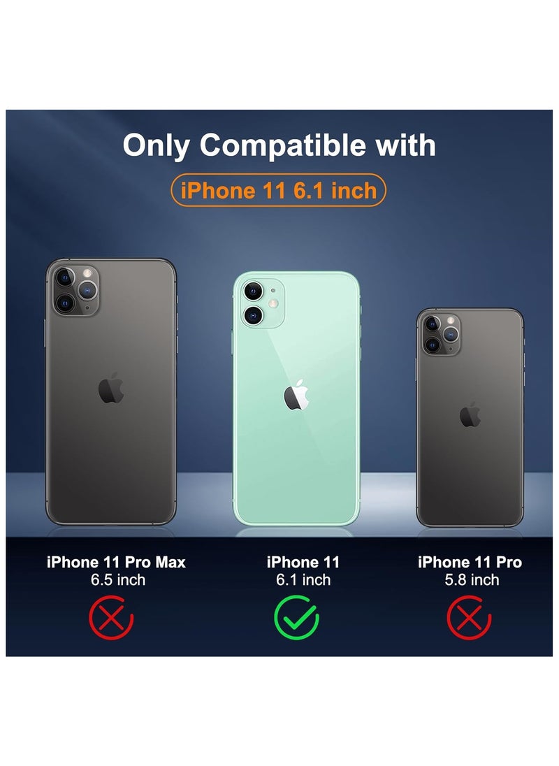 Denx - Matte Magnetic case for iPhone 11 , High Grade Drop Protection with Shockproof Strip, Translucent Matte Back Phone Case (White) - Image 1