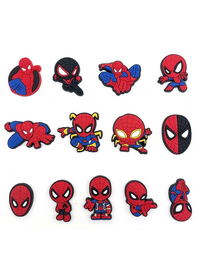 SPIDERMAN 13 Pcs Set Shoe Buckle - Cartoon Croc Accessories - For hole shoes, sandal decoration, suitable for children, boys, girls, men and women's party favor - Image 4