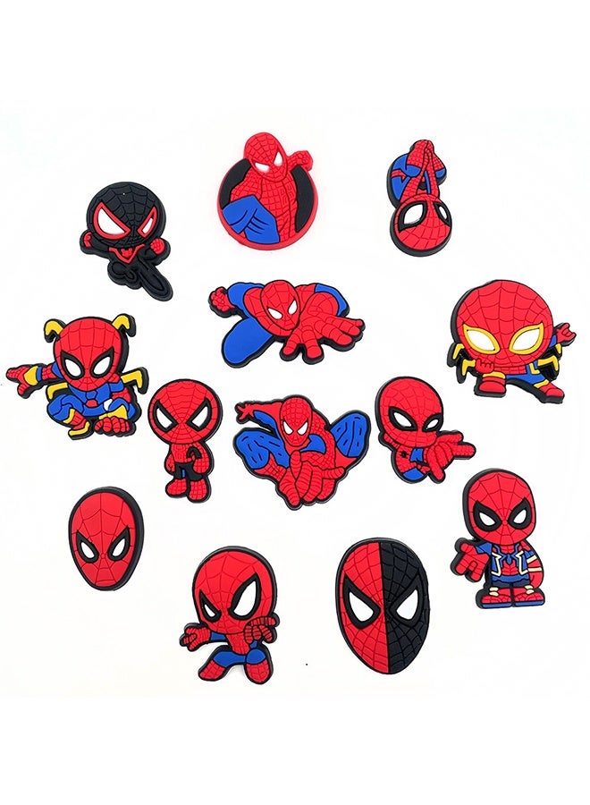 SPIDERMAN 13 Pcs Set Shoe Buckle - Cartoon Croc Accessories - For hole shoes, sandal decoration, suitable for children, boys, girls, men and women's party favor - Image 3