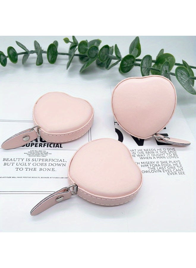 شريط قياس Cortex على شكل قلب - شريط قياس صغير قابل للسحب تلقائيًا، 1.5 متر/60 بوصة - مسطرة تلسكوبية محمولة لقياس الملابس r لقياسات الملابس، مسطرة ناعمة للخياط، مسطرة متر - Image 3