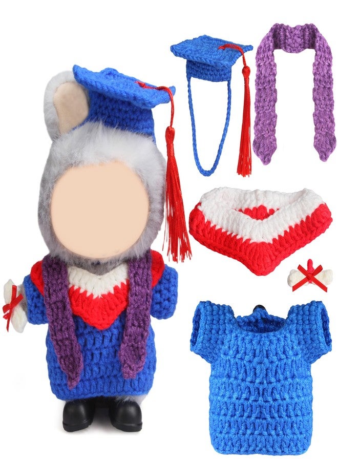 Voccim Clothes for 17cm Doll - Handmade Knitting Wool Graduation Gown, Premium Handcrafted Crochet Complete Dolls Clothes Outfit with Accessories (No Doll) - Image 1
