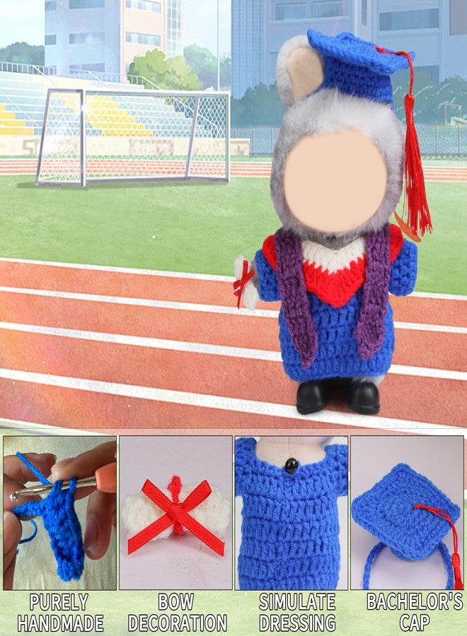 Voccim Clothes for 17cm Doll - Handmade Knitting Wool Graduation Gown, Premium Handcrafted Crochet Complete Dolls Clothes Outfit with Accessories (No Doll) - Image 5
