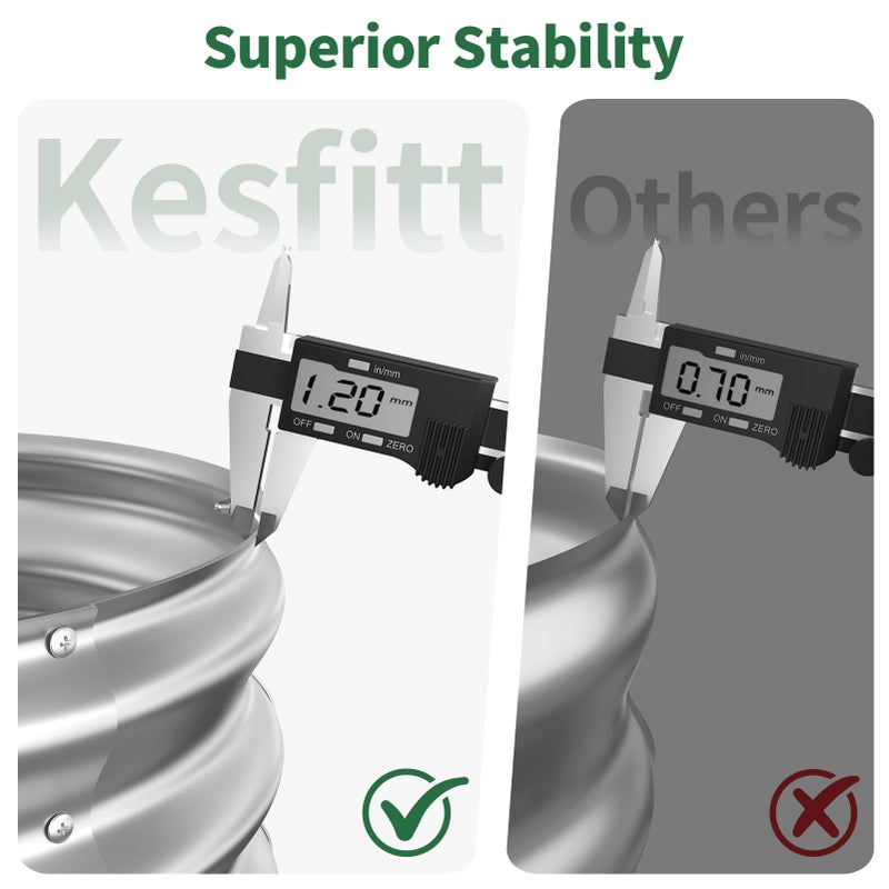 Kesfitt Raised Garden Bed, 6x3x1 FT Galvanized Steel Metal Raised Garden Bed, Oval Open-Bottom Design, 12-Inch Deep for Outdoor Vegetable & Herb Gardening, Silver - Image 3