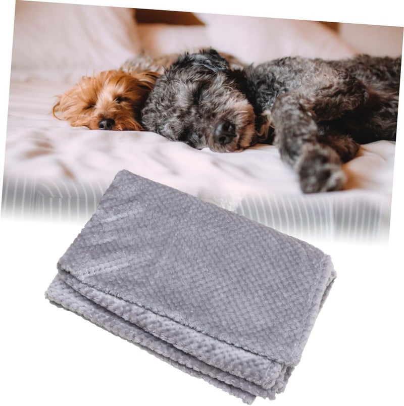 SUPVOX Pet Bed Protector Dog Cat Blanket Puppy Blanket Soft Dog Bed Versatile Mat Cover Grey - Image 3