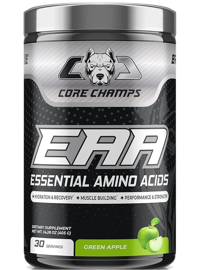 CORE CHAMPS - EAA Essential Amino Acids Green Apple 405g 30 Servings - Image 1