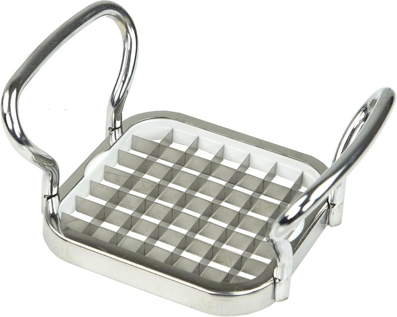 Home Basics Stainless Steel French Fry Cutter, Silver | Hand Cut Potatoes for French Fries | Cut Veggies | Durable Cutter - Image 1