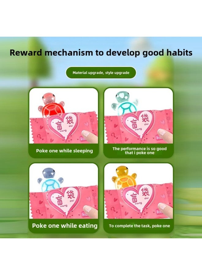 All Red Chan Little Turtle Toy Ornaments Cartoon Model Color Blind Bag Simulation Doll Small Animal Turtle Touch-Color:Resin 40-frame Turtle Cave Music With 4 Figures  - Image 4