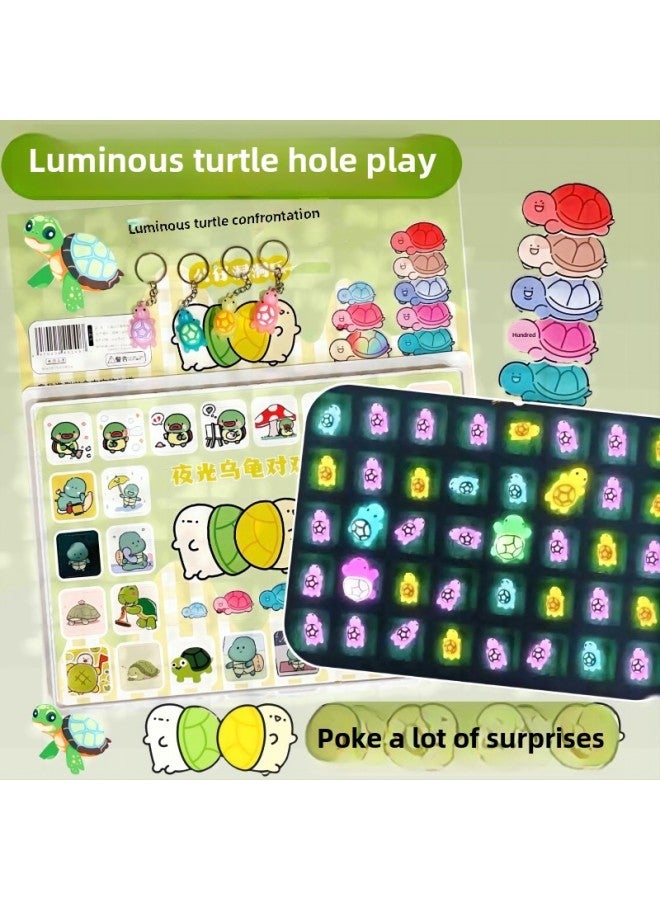 All Red Chan Little Turtle Toy Ornaments Cartoon Model Color Blind Bag Simulation Doll Small Animal Turtle Touch-Color:Resin 40-frame Turtle Cave Music With 4 Figures  - Image 1
