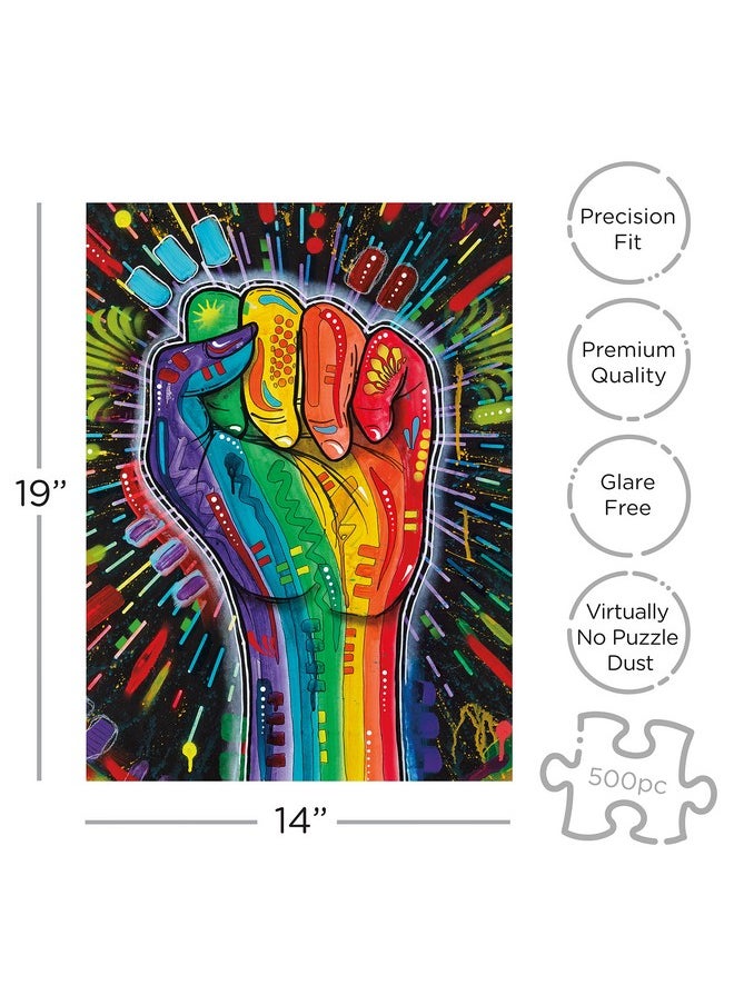 Aquarius Dean Russo Love Is Power 500 Piece Jigsaw Puzzle  - Image 2