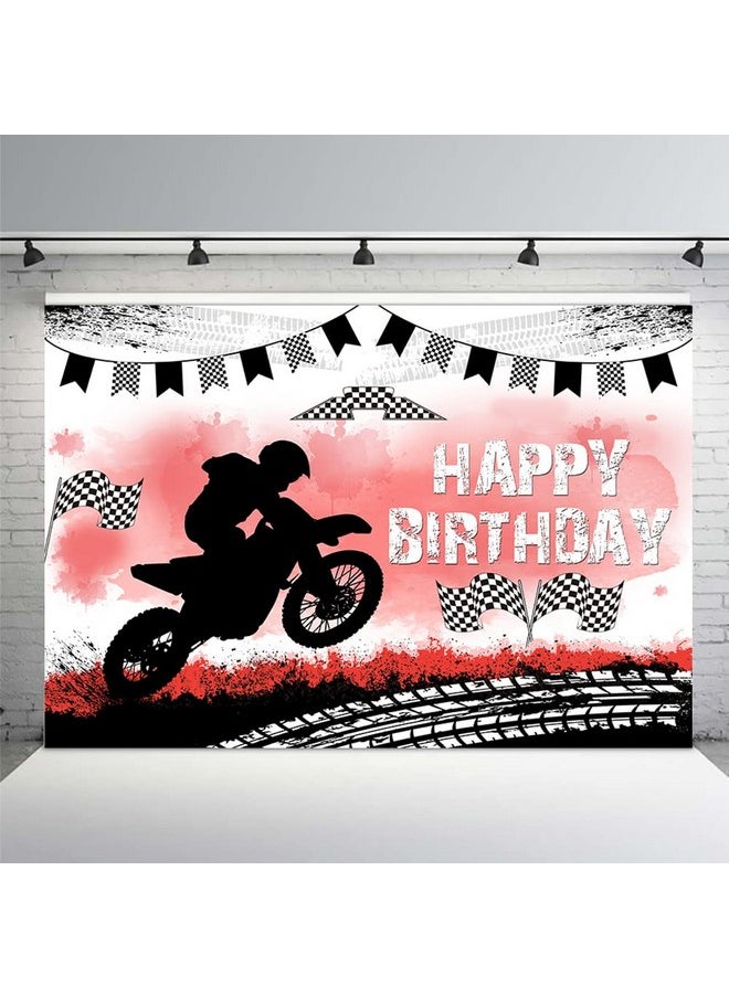 Happy Birthday Backdrop Dirt Bike Party Decorations Motorcycle Tire Track Backdrop Kids Birthday Party Supplies Red Blush Pink Photography Background Cake Table Banner 7X5Ft - pzsku/ZAFAB0F9D8C1B45F0F292Z/45/_/1693985110/b0239dbc-12e6-477d-994b-1d49325a6ab9