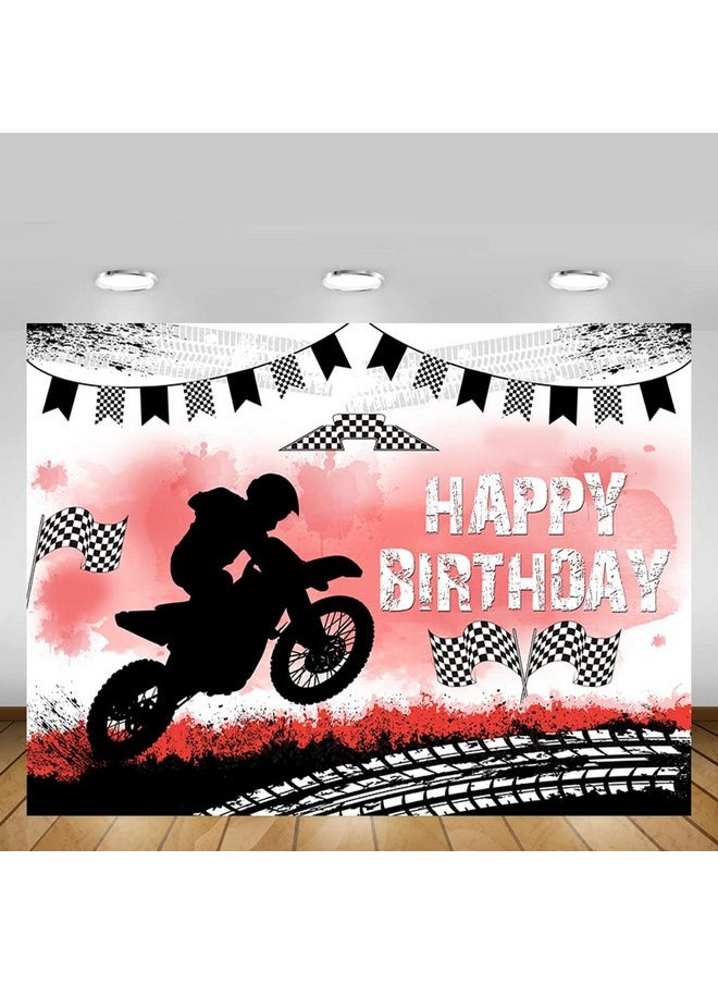 Happy Birthday Backdrop Dirt Bike Party Decorations Motorcycle Tire Track Backdrop Kids Birthday Party Supplies Red Blush Pink Photography Background Cake Table Banner 7X5Ft - pzsku/ZAFAB0F9D8C1B45F0F292Z/45/_/1693985118/97d450bd-7bbe-4c95-9d5a-bbffc9bfc707