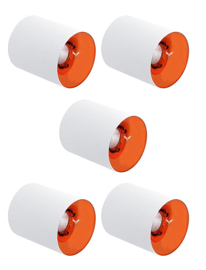 12 WATT WHITE BODY SURFACE CYLINDER LIGHT CEILING MOUNTED SPOT LIGHT CYLINDER LIGHT FOR INDOOR DOWN COB LIGHT FOR BALCONYROOMHALLWAY COLORWARMWHITE PACK OF 5