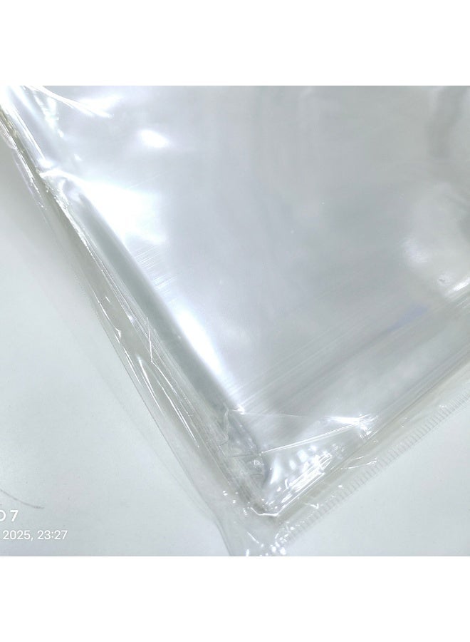 firstnock Clear Plastic Bags Size 22x33 cm | Self Adhesive Resealable OPP Bag for Paper, Documents, Bakery Cookies, Decorative Wrappers, Clothes, Gift Packaging | 50 Pcs Transparent Peel & Seal Bags - Image 2