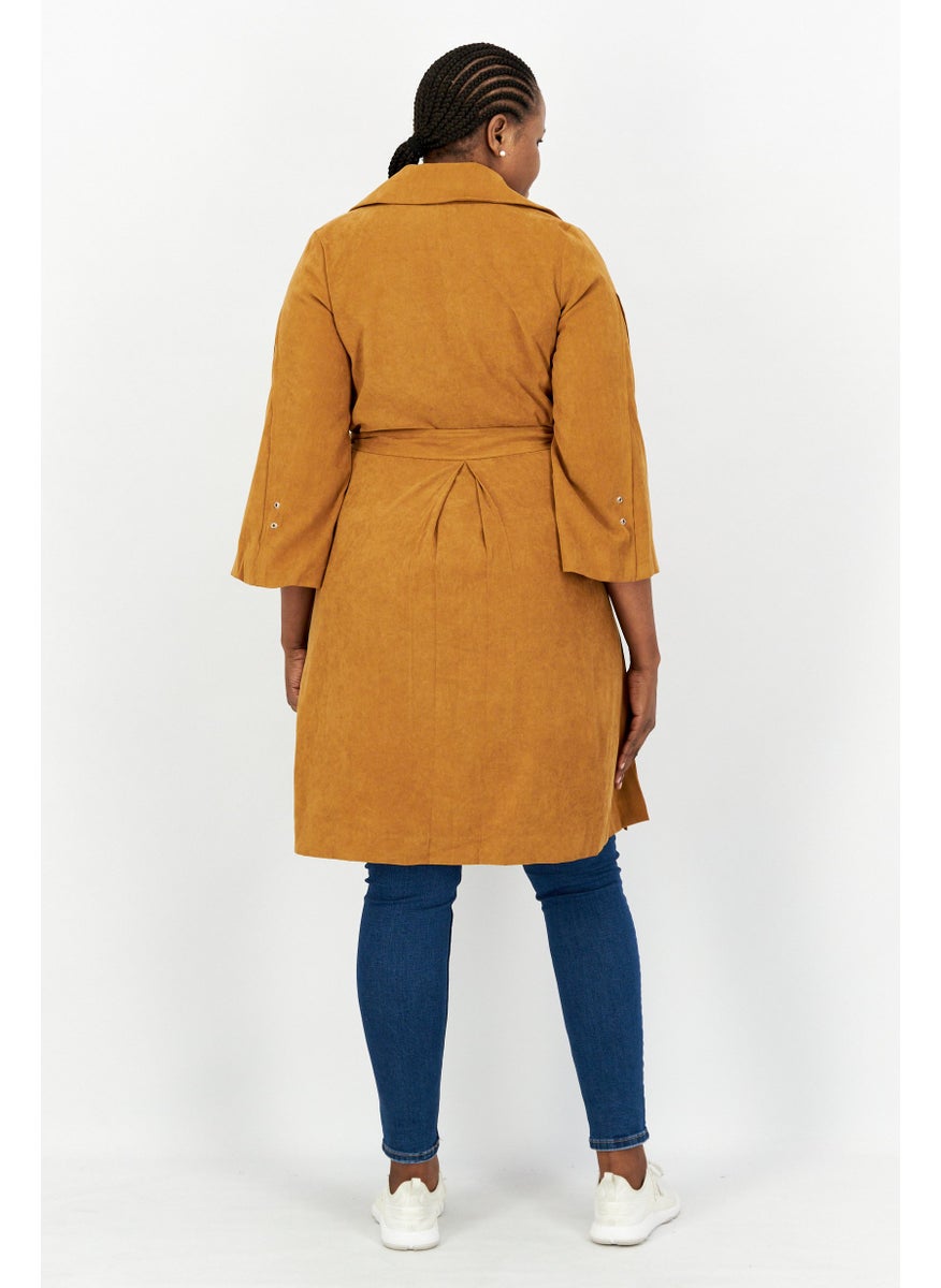 VERO MODA - Women Solid Trench Coat, Brown - Image 1