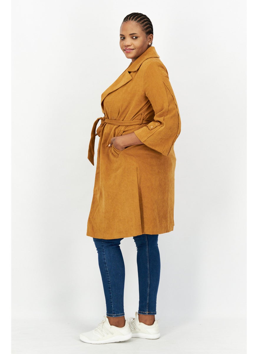 VERO MODA - Women Solid Trench Coat, Brown - Image 1
