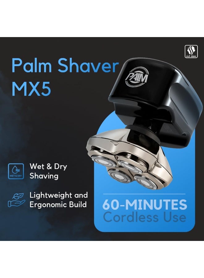 Skull Shaver Palm Pro MX5 Shaver for Men: Best For Bald Head & Face, Waterproof, Cordless, Gift Item, Travel-Friendly - 2025 Model - Image 2